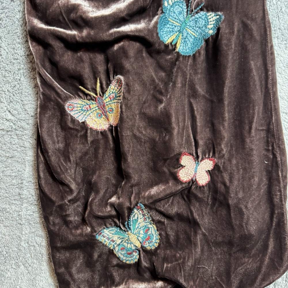 Johnny Was Brown Luciana Velvet Wide Leg Butterfly Pant Size XL MSRP $365 NEW - Picture 2 of 6